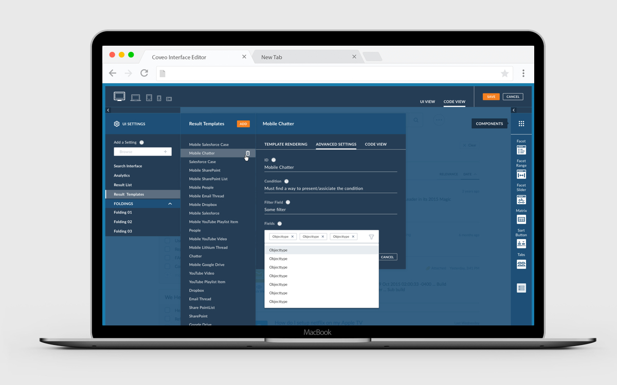 Coveo Interface Editor 03