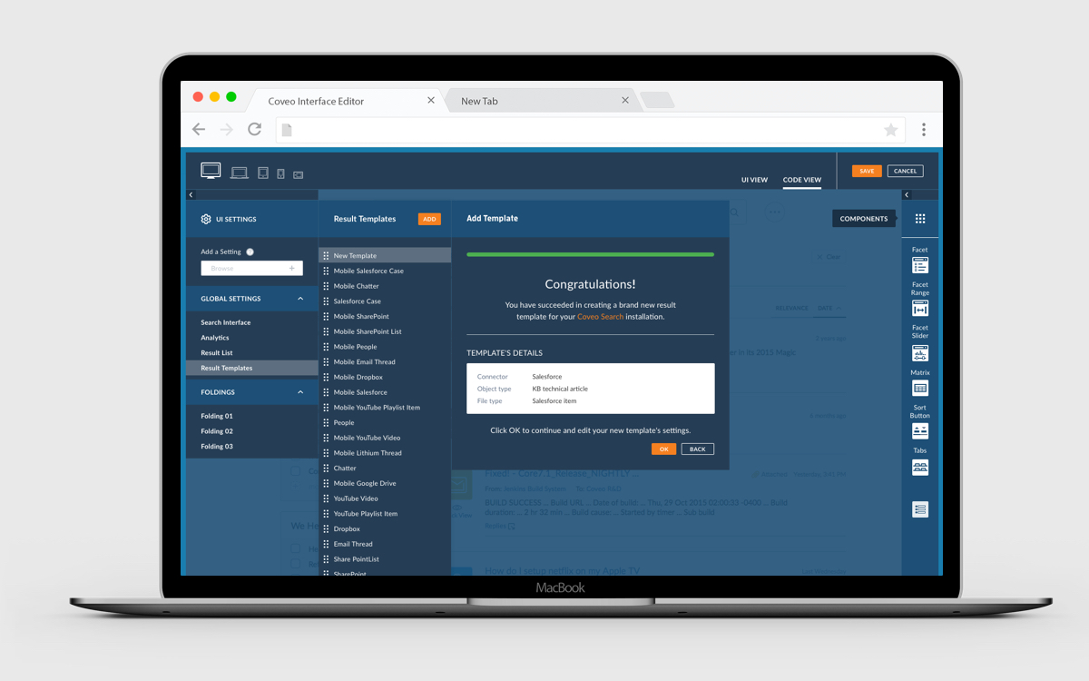 Coveo Interface Editor 04