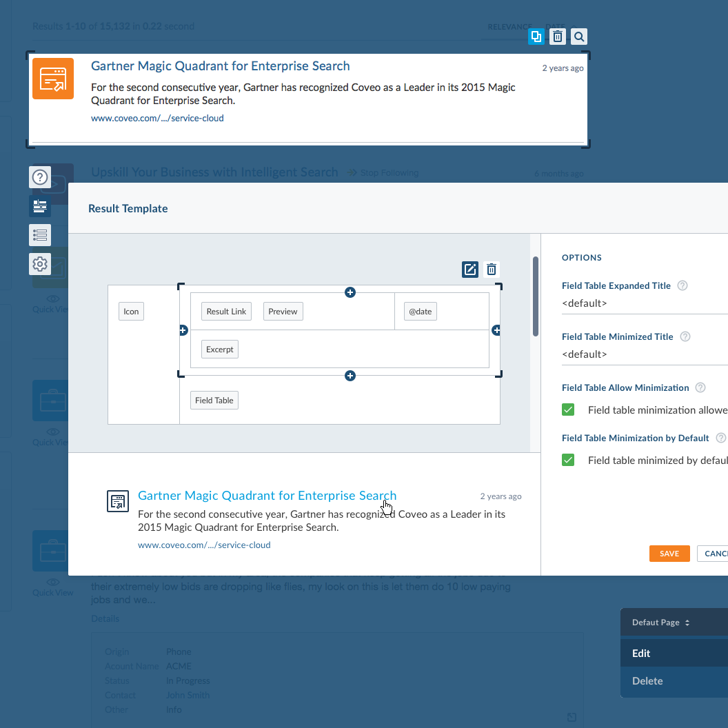 Coveo Interface Editor