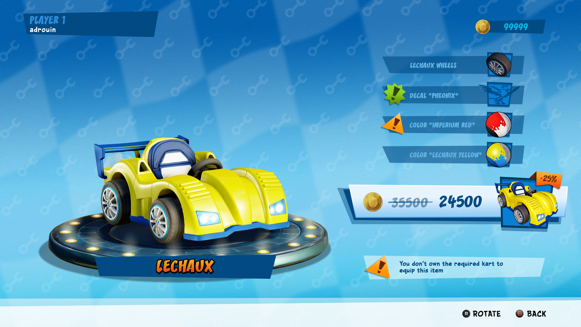 Crash Team Racing: Nitro Fueled Pit Stop Vehicle Selection